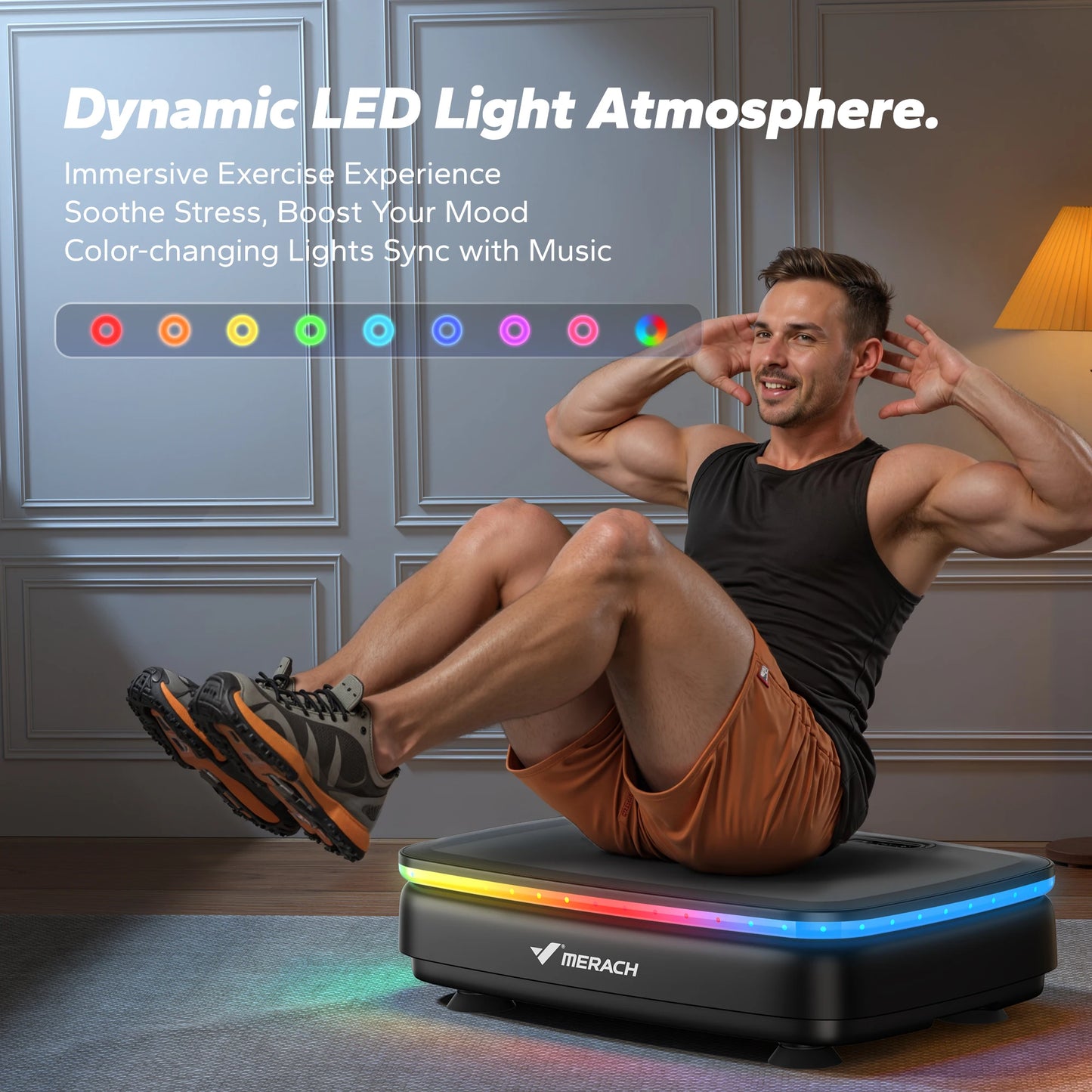 MERACH Vibration Plate Exercise Machine - detail view