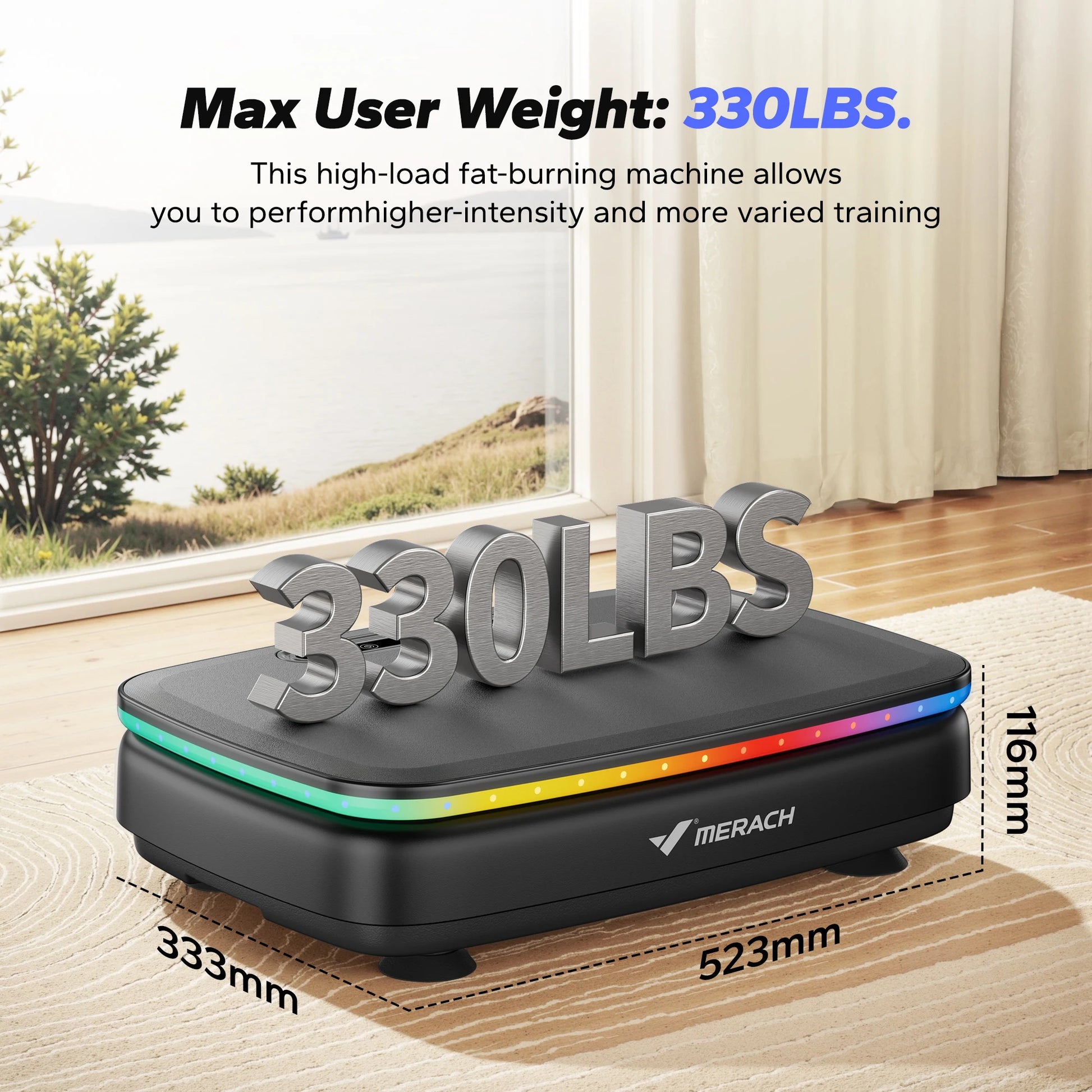 MERACH Vibration Plate Exercise Machine - close-up