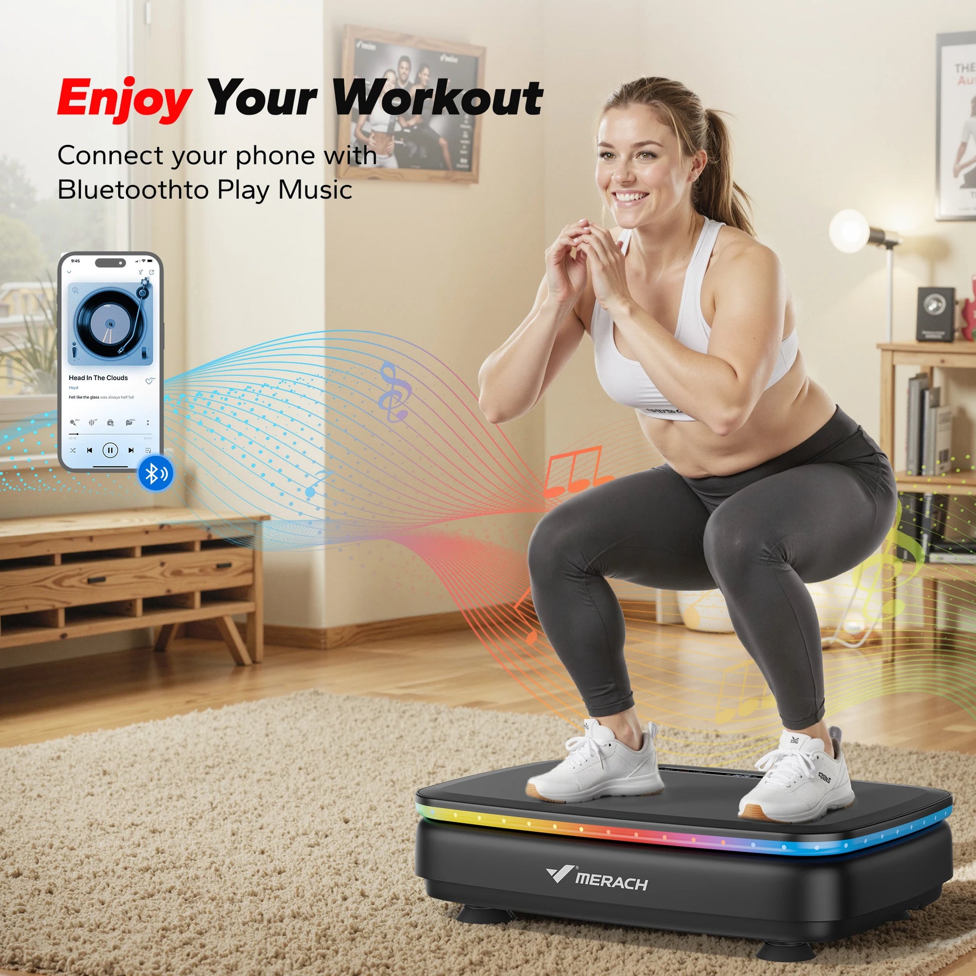 MERACH Vibration Plate Exercise Machine - product view