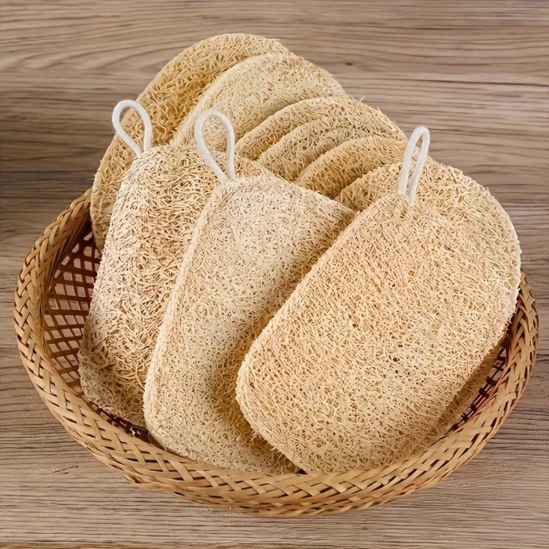 Bamboo Fibre Loofah Exfoliating Sponges (6pcs)