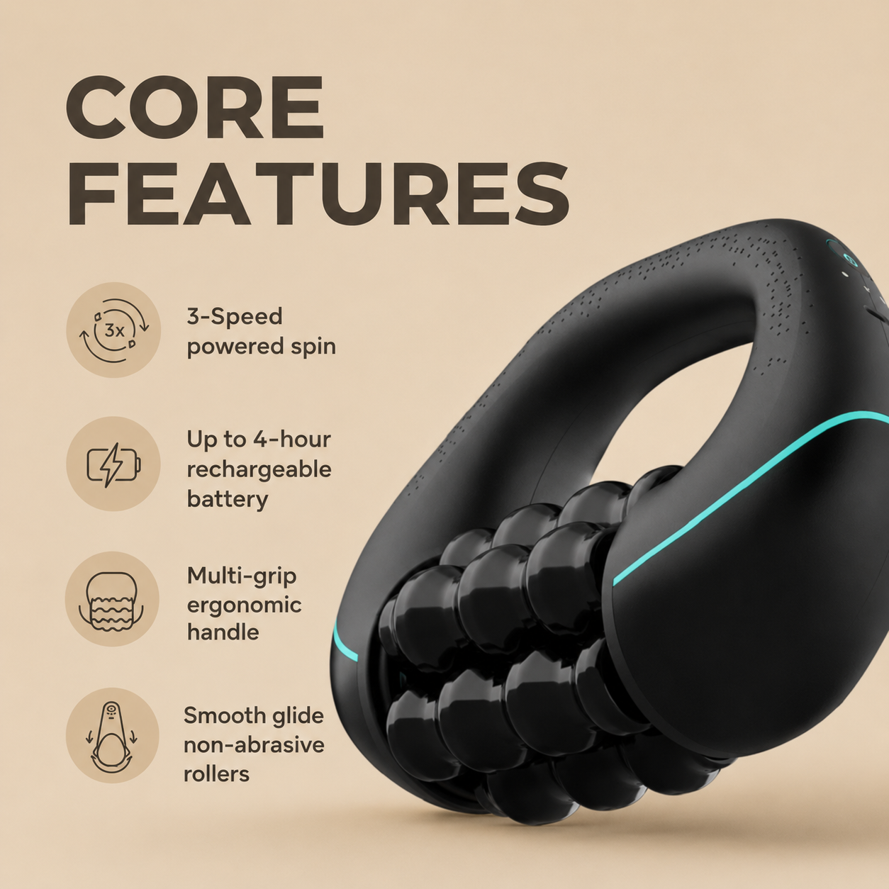 SOMA Rolling Percussive Lymphatic Massager - product view
